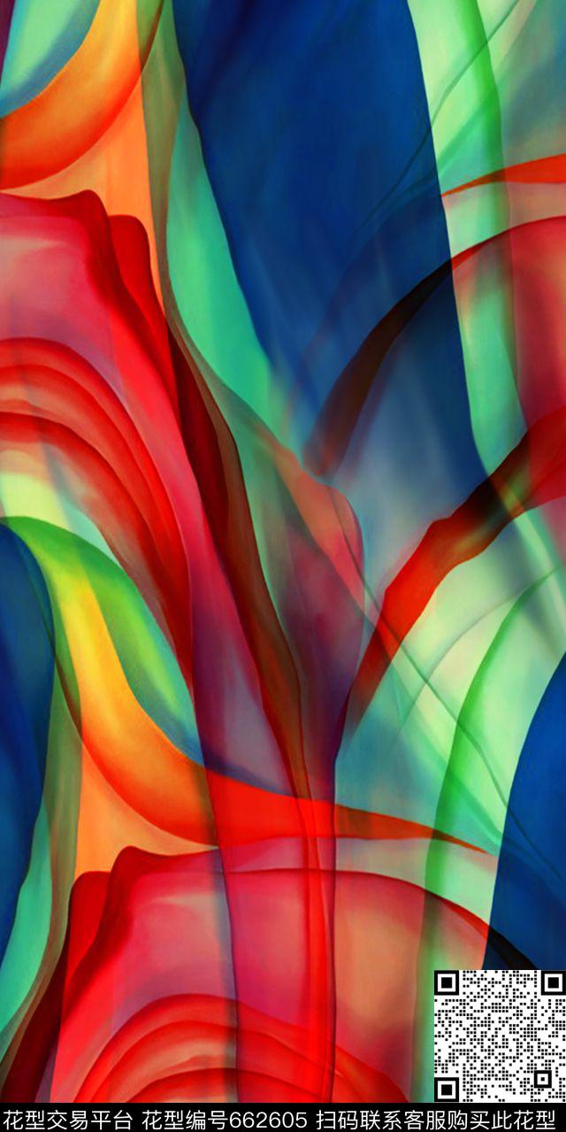 洋阳---抽象数码印花华亿平台下载（图片编号: 662605） - 瓦栏（Walan）