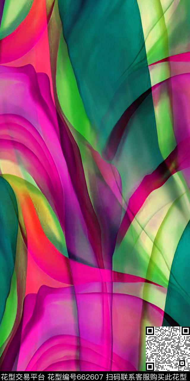 洋阳---抽象数码印花华亿平台下载（图片编号: 662607） - 瓦栏（Walan）