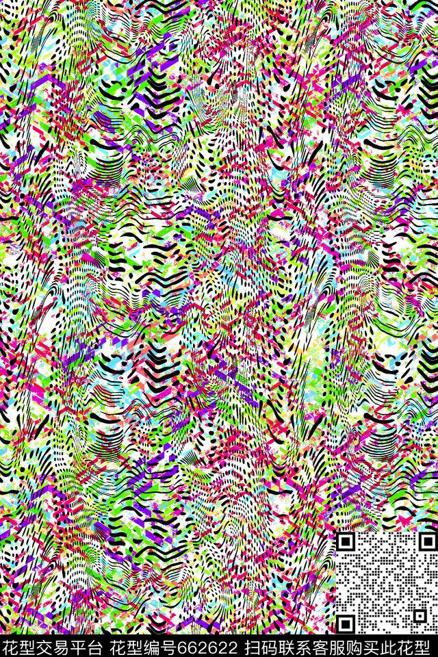 几何豹纹动物纹传统印花华亿平台下载（图片编号: 662622） - 瓦栏（Walan）