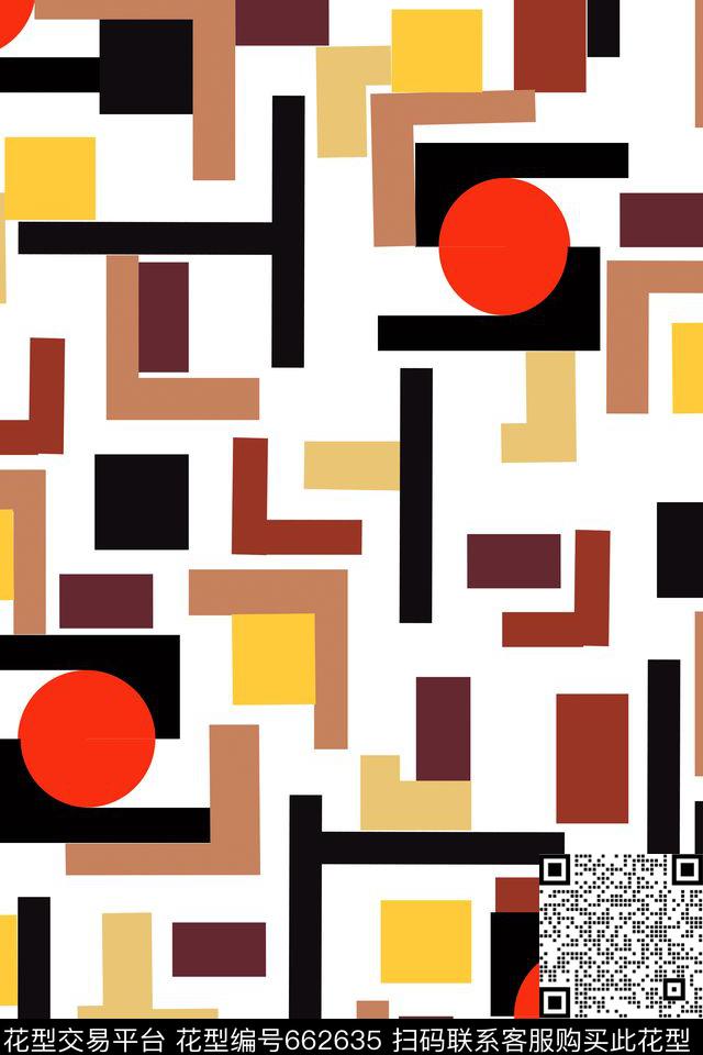 小方块方格大牌传统印花华亿平台下载（图片编号: 662635） - 瓦栏（Walan）