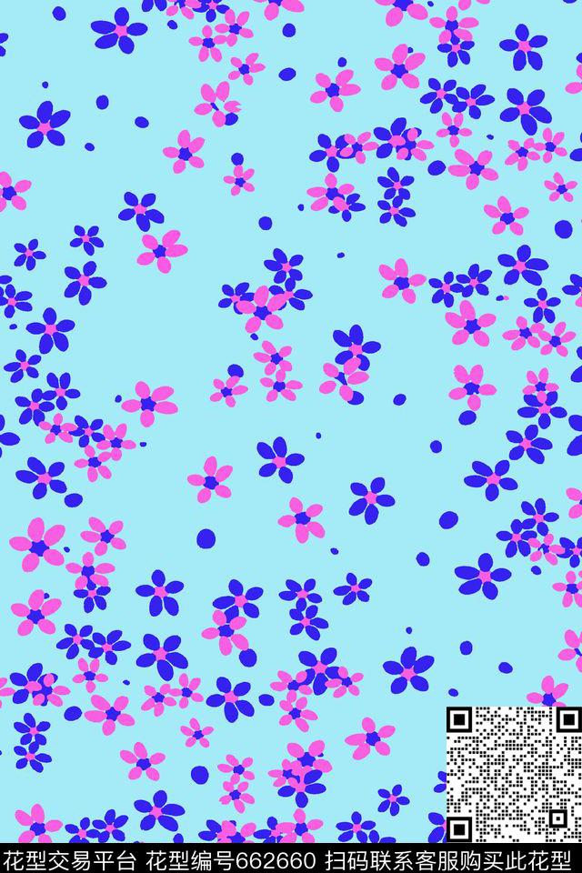 卡通小花朵可爱传统印花华亿平台下载（图片编号: 662660） - 瓦栏（Walan）