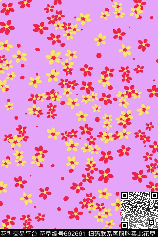 卡通小花朵可爱传统印花华亿平台下载（图片编号: 662661） - 瓦栏（Walan）