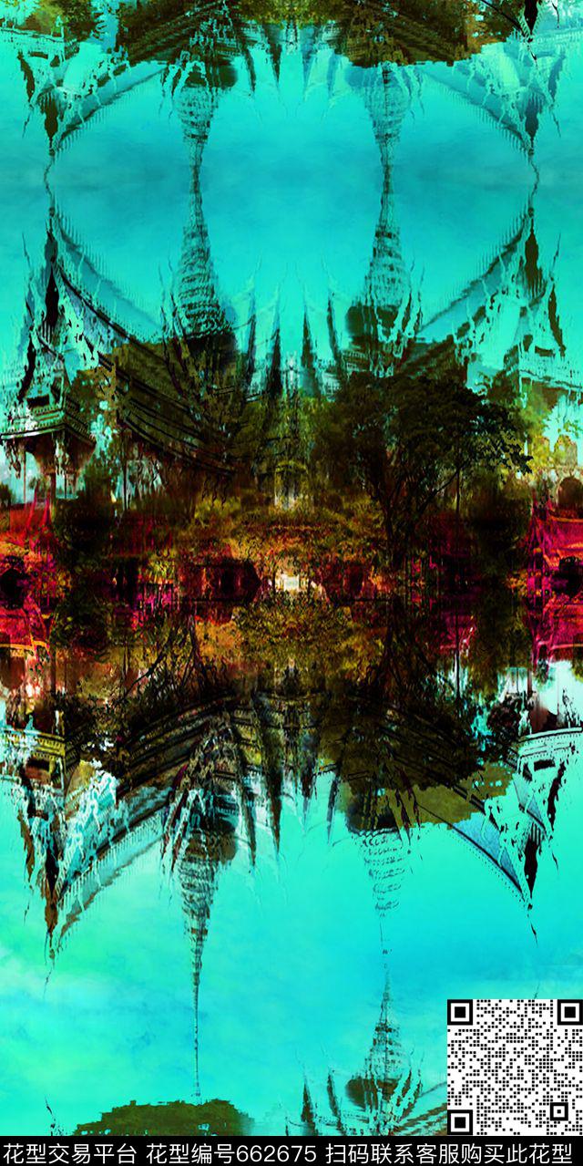 色彩强烈数码印花华亿平台下载（图片编号: 662675） - 瓦栏（Walan）