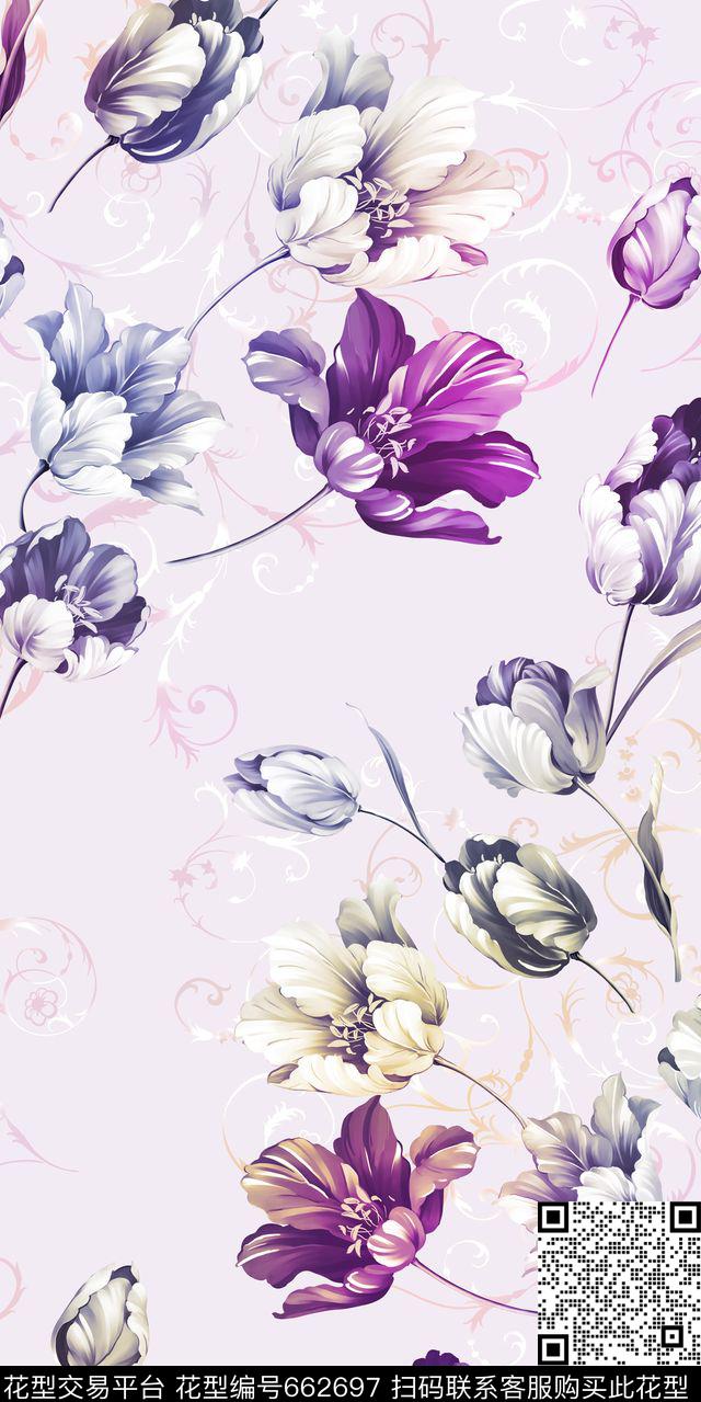 小碎花花卉花朵数码印花华亿平台下载（图片编号: 662697） - 瓦栏（Walan）