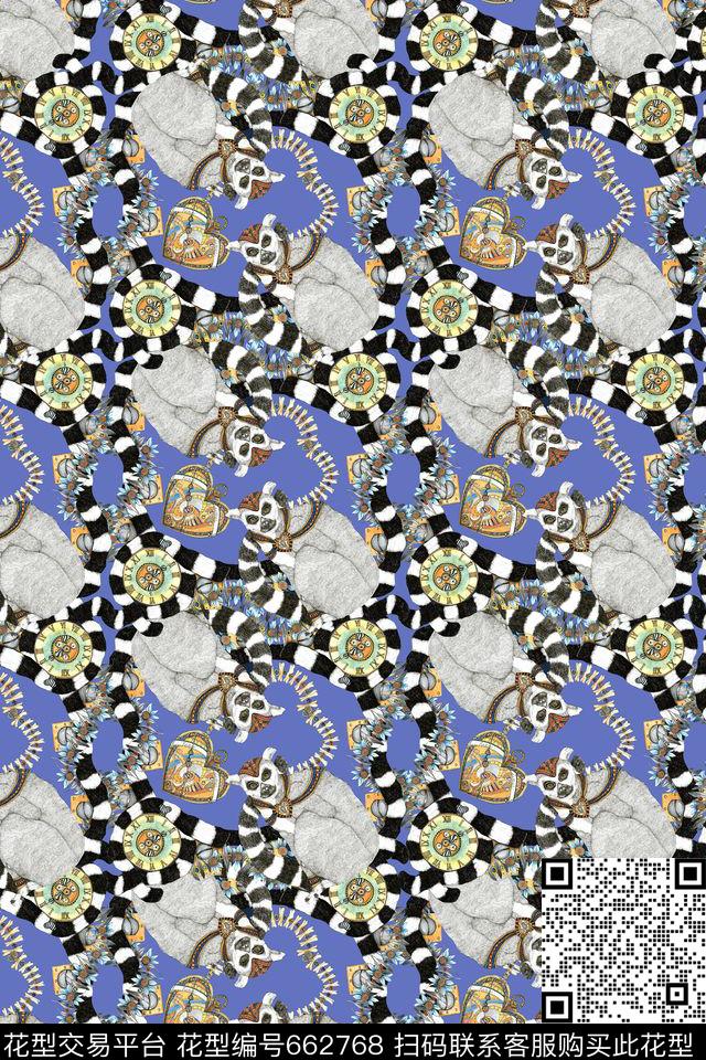 猴子项链钟表数码印花华亿平台下载（图片编号: 662768） - 瓦栏（Walan）