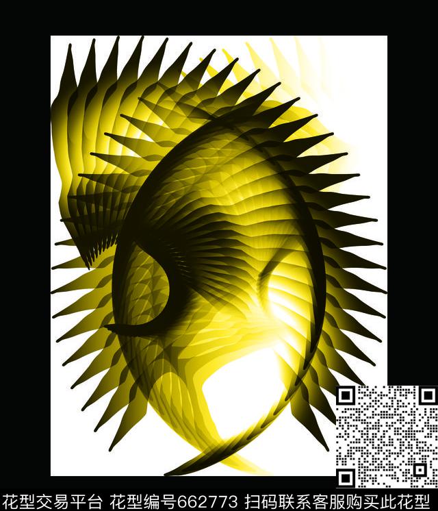 个性男装几何肌理数码印花华亿平台下载（图片编号: 662773） - 瓦栏（Walan）