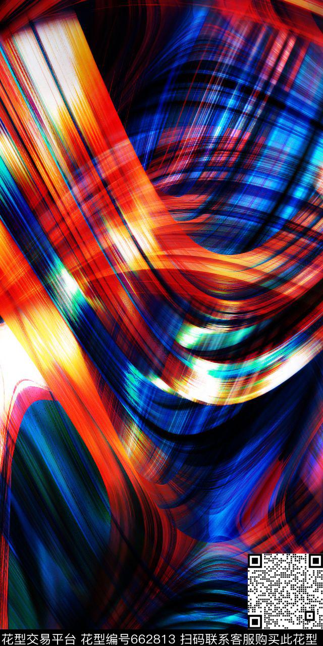 洋阳---抽象数码印花华亿平台下载（图片编号: 662813） - 瓦栏（Walan）
