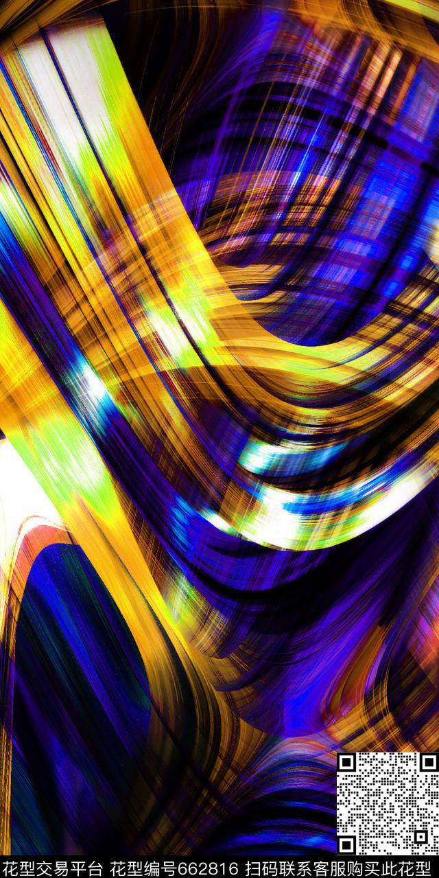 洋阳---抽象数码印花华亿平台下载（图片编号: 662816） - 瓦栏（Walan）