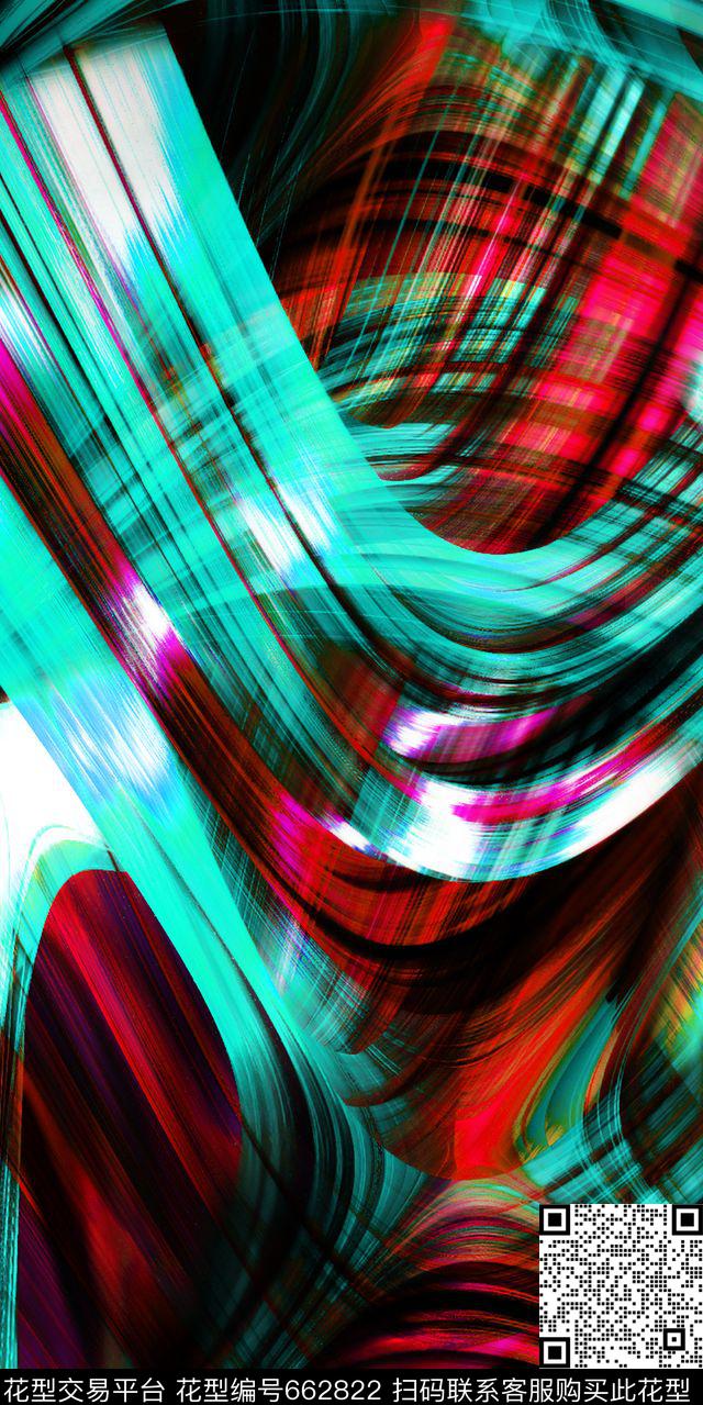 洋阳---抽象数码印花华亿平台下载（图片编号: 662822） - 瓦栏（Walan）