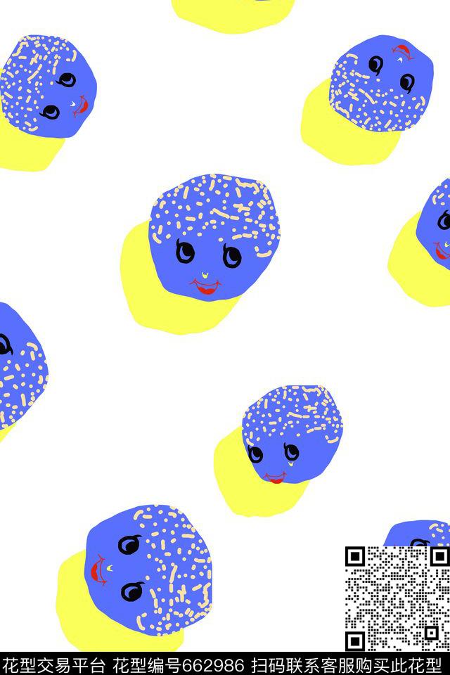 卡通趣味人头传统印花华亿平台下载（图片编号: 662986） - 瓦栏（Walan）