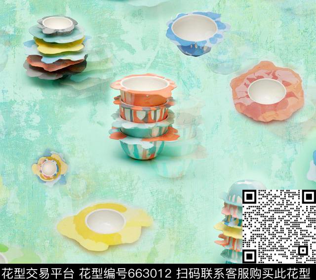 现代陶瓷流彩艺术瓷器数码印花华亿平台下载（图片编号: 663012） - 瓦栏（Walan）