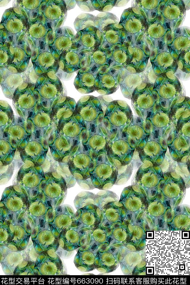 梦幻花卉抽象图案花卉组合数码印花华亿平台下载（图片编号: 663090） - 瓦栏（Walan）