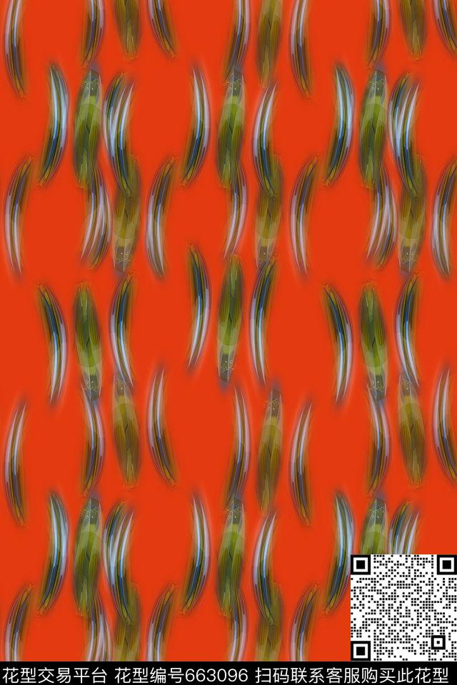 羽毛状纹理抽象梦幻数码印花华亿平台下载（图片编号: 663096） - 瓦栏（Walan）