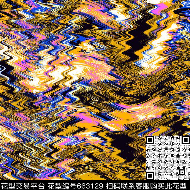 动物纹羽绒服波纹数码印花华亿平台下载（图片编号: 663129） - 瓦栏（Walan）