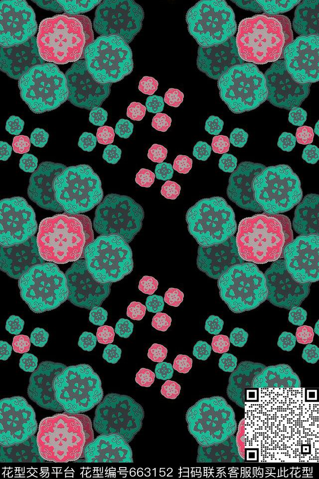民族风图案花卉图案传统时尚传统印花华亿平台下载（图片编号: 663152） - 瓦栏（Walan）
