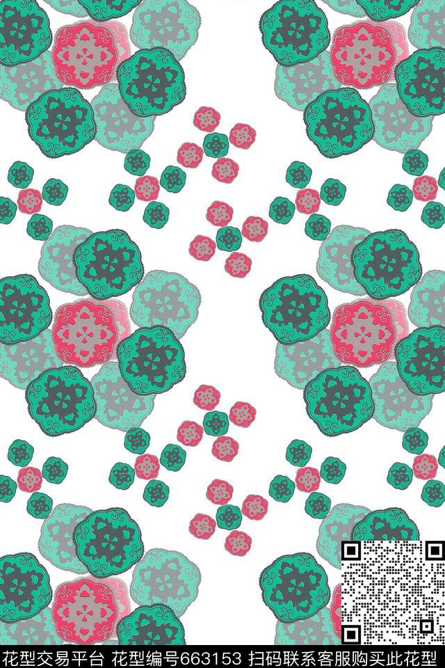 民族风图案花卉图案传统时尚传统印花华亿平台下载（图片编号: 663153） - 瓦栏（Walan）