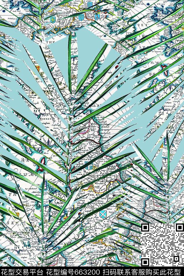 热带雨林趣味年轻时尚数码印花华亿平台下载（图片编号: 663200） - 瓦栏（Walan）