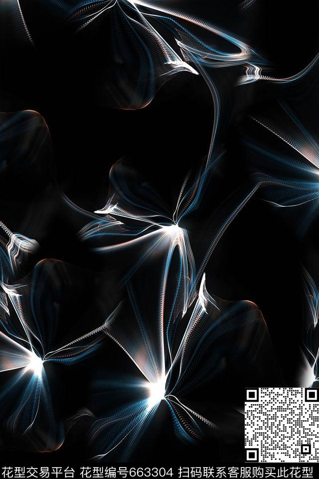 抽象艺术水彩数码印花华亿平台下载（图片编号: 663304） - 瓦栏（Walan）