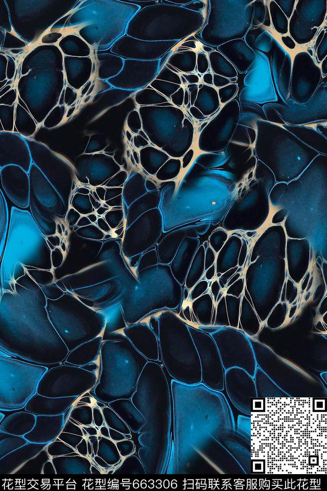 抽象艺术水彩数码印花华亿平台下载（图片编号: 663306） - 瓦栏（Walan）