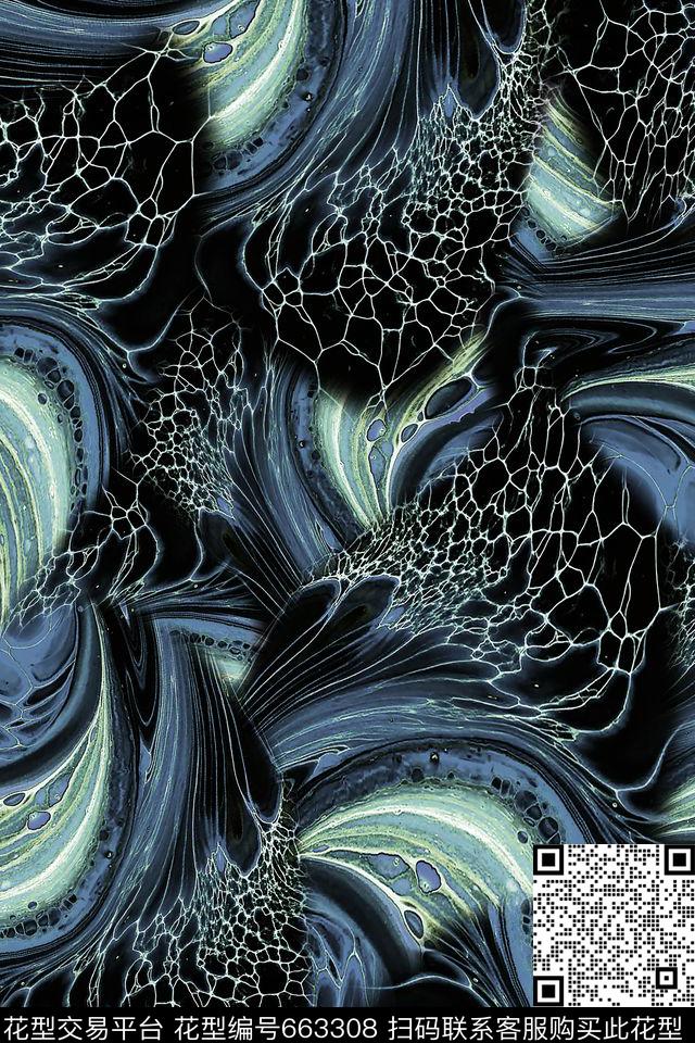 抽象艺术水彩数码印花华亿平台下载（图片编号: 663308） - 瓦栏（Walan）