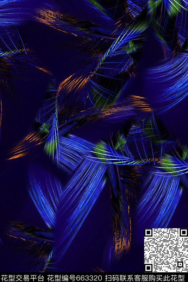 抽象线条光束数码印花华亿平台下载（图片编号: 663320） - 瓦栏（Walan）
