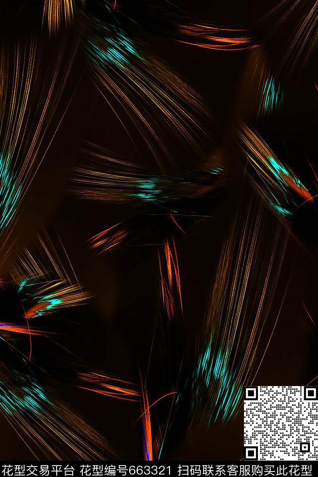 抽象线条光束数码印花华亿平台下载（图片编号: 663321） - 瓦栏（Walan）