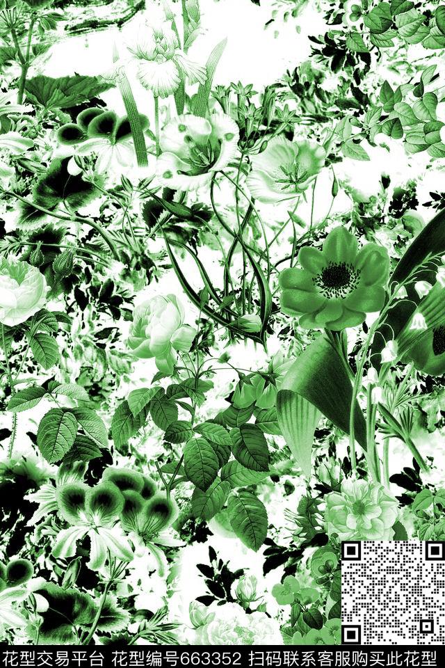 连衣裙女装中国风数码印花华亿平台下载（图片编号: 663352） - 瓦栏（Walan）