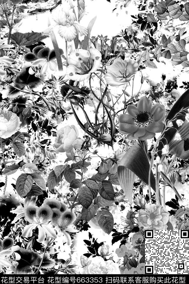 连衣裙女装中国风数码印花华亿平台下载（图片编号: 663353） - 瓦栏（Walan）