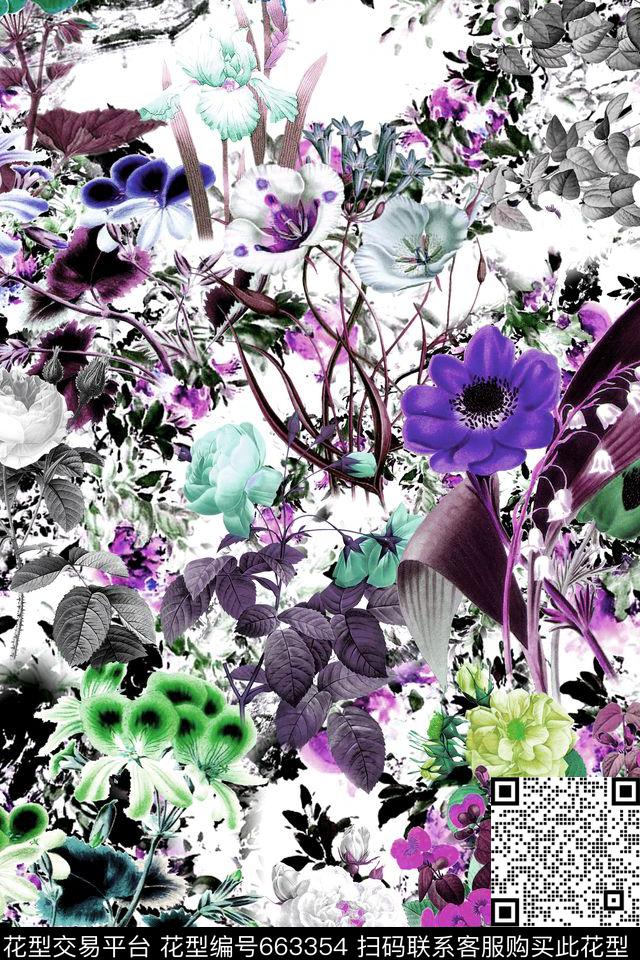 连衣裙女装中国风数码印花华亿平台下载（图片编号: 663354） - 瓦栏（Walan）