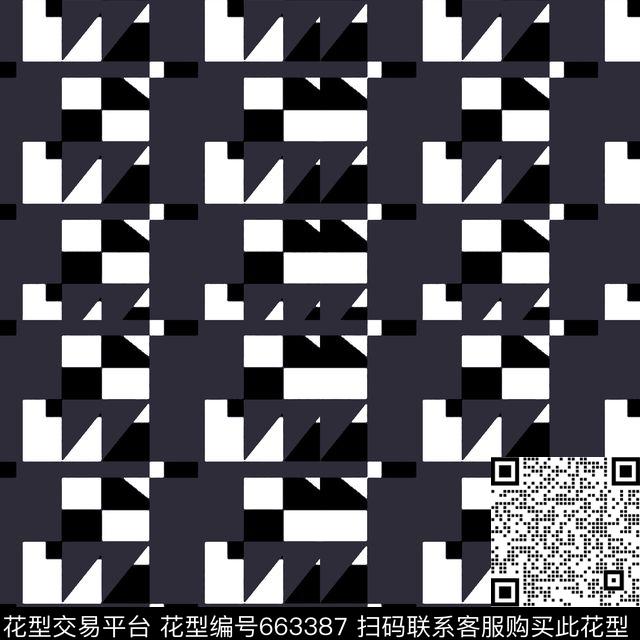 不规则几何色块三角形传统印花华亿平台下载（图片编号: 663387） - 瓦栏（Walan）