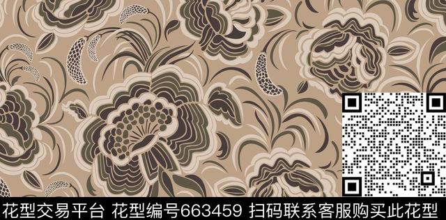 色块解构几何传统印花华亿平台下载（图片编号: 663459） - 瓦栏（Walan）