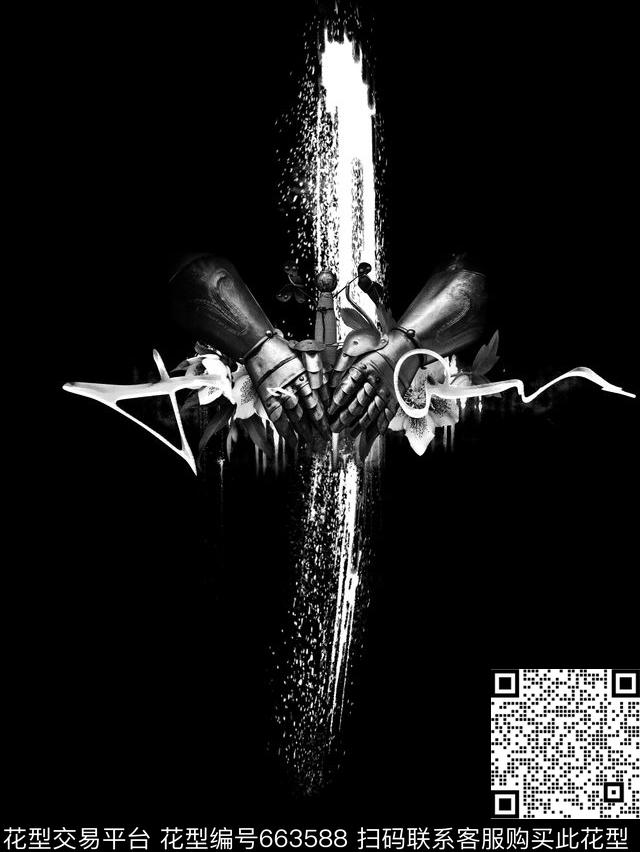 男装定位花定位花数码印花华亿平台下载（图片编号: 663588） - 瓦栏（Walan）