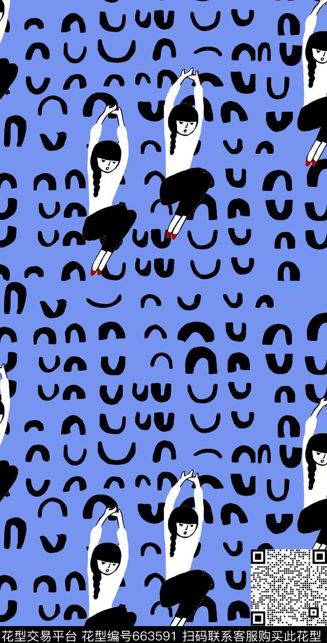 波点几何波浪传统印花华亿平台下载（图片编号: 663591） - 瓦栏（Walan）