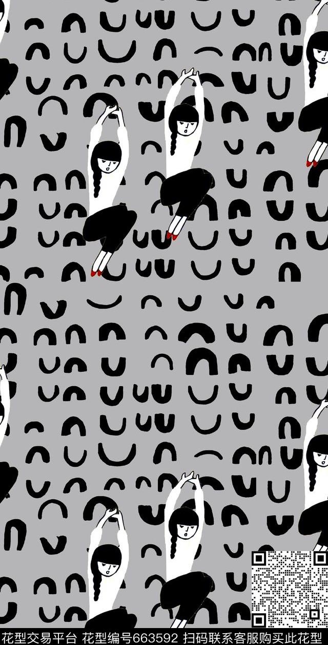 波点几何波浪传统印花华亿平台下载（图片编号: 663592） - 瓦栏（Walan）