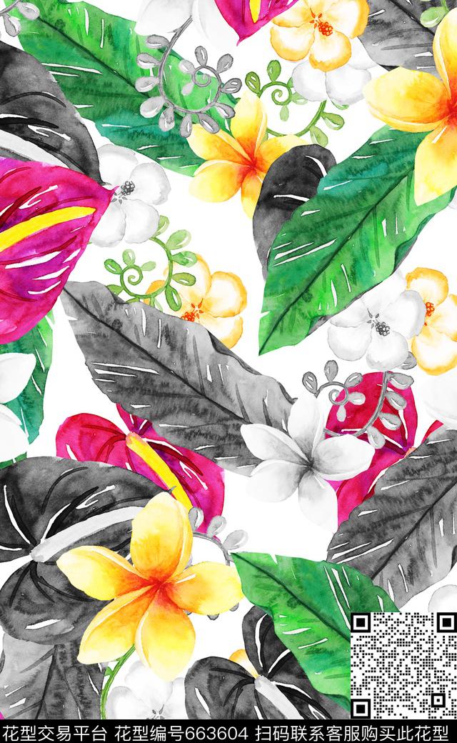 泳装比基尼热带风情数码印花华亿平台下载（图片编号: 663604） - 瓦栏（Walan）