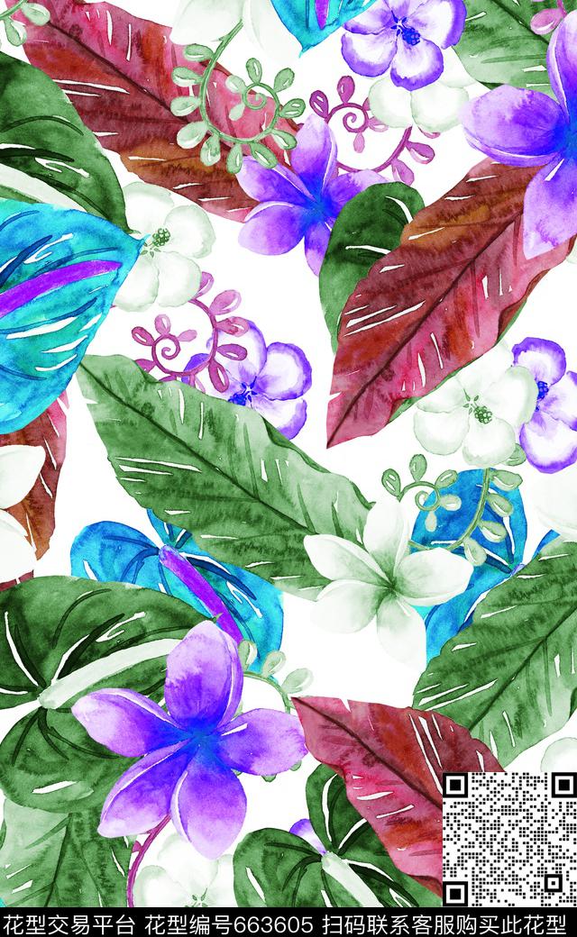 泳装比基尼热带风情数码印花华亿平台下载（图片编号: 663605） - 瓦栏（Walan）