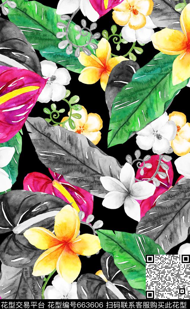 泳装比基尼热带风情数码印花华亿平台下载（图片编号: 663606） - 瓦栏（Walan）