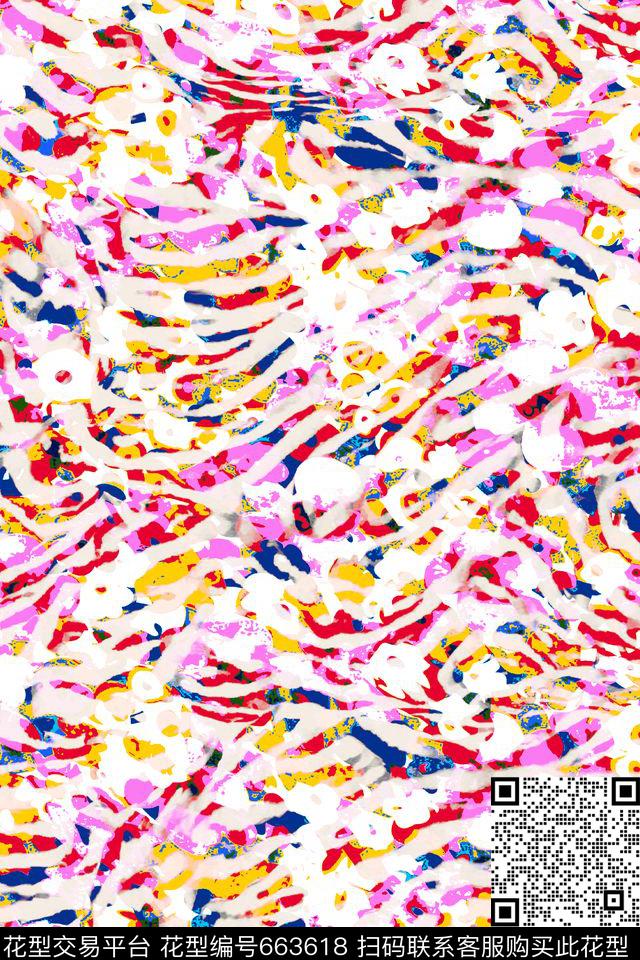 豹子动物纹豹纹传统印花华亿平台下载（图片编号: 663618） - 瓦栏（Walan）