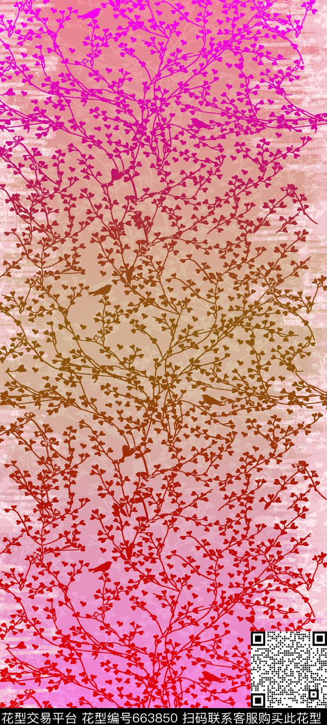 复古丝巾围巾数码印花华亿平台下载（图片编号: 663850） - 瓦栏（Walan）