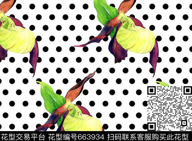 几何波点花卉数码印花华亿平台下载（图片编号: 663934） - 瓦栏（Walan）