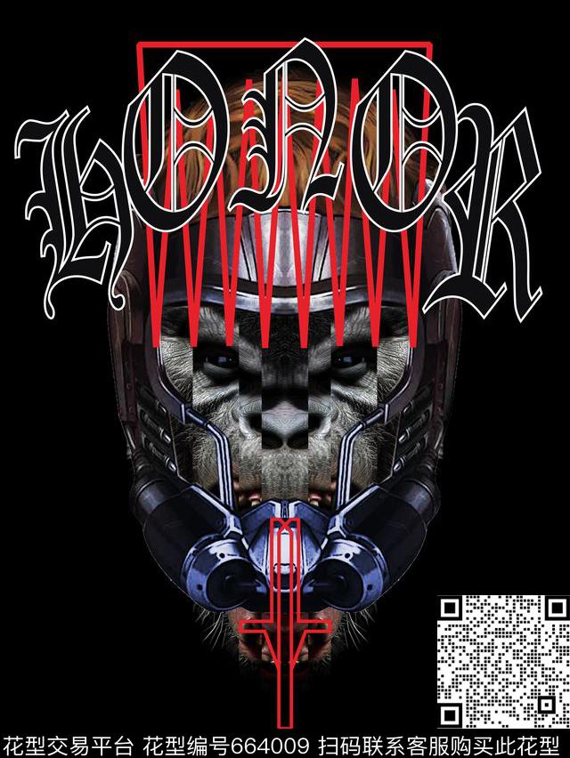 动物抽象大牌数码印花华亿平台下载（图片编号: 664009） - 瓦栏（Walan）