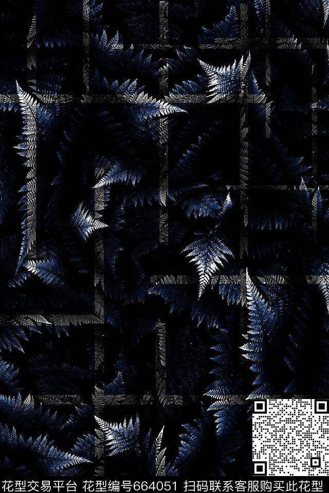 抽象条纹格子数码印花华亿平台下载（图片编号: 664051） - 瓦栏（Walan）