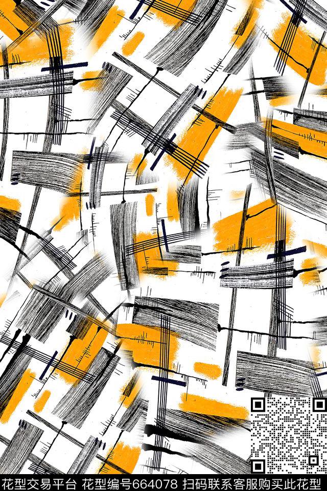 线条休闲抽象数码印花华亿平台下载（图片编号: 664078） - 瓦栏（Walan）