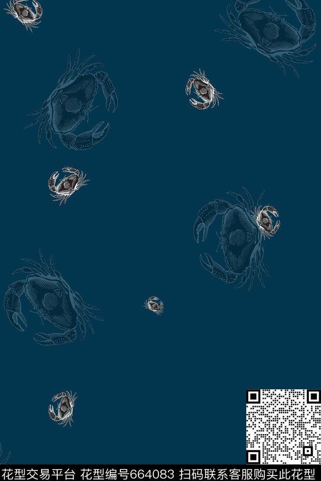 螃蟹男装休闲商务传统印花华亿平台下载（图片编号: 664083） - 瓦栏（Walan）