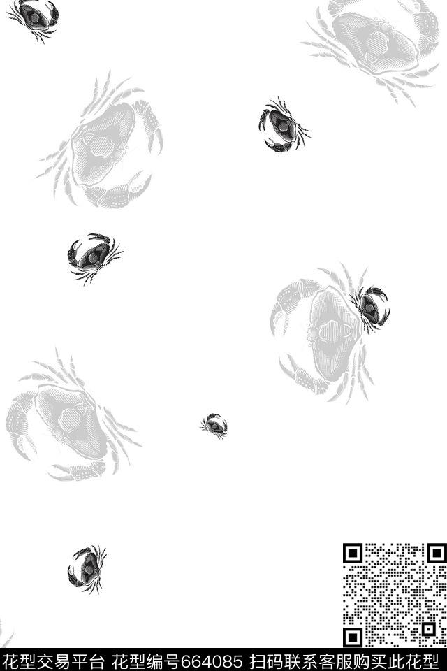 螃蟹男装休闲商务传统印花华亿平台下载（图片编号: 664085） - 瓦栏（Walan）