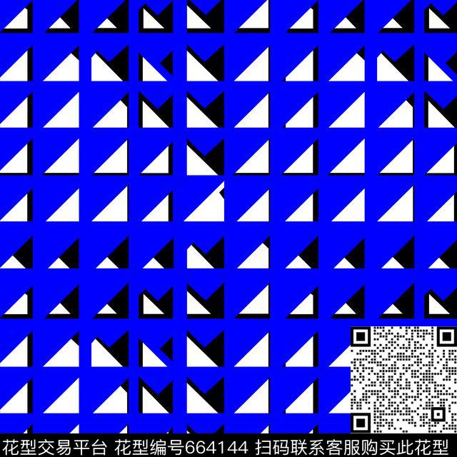 几何色块三角形传统印花华亿平台下载（图片编号: 664144） - 瓦栏（Walan）