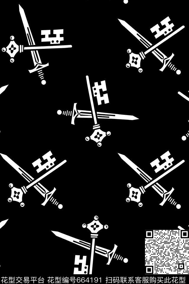 不规则几何解构分色传统印花华亿平台下载（图片编号: 664191） - 瓦栏（Walan）