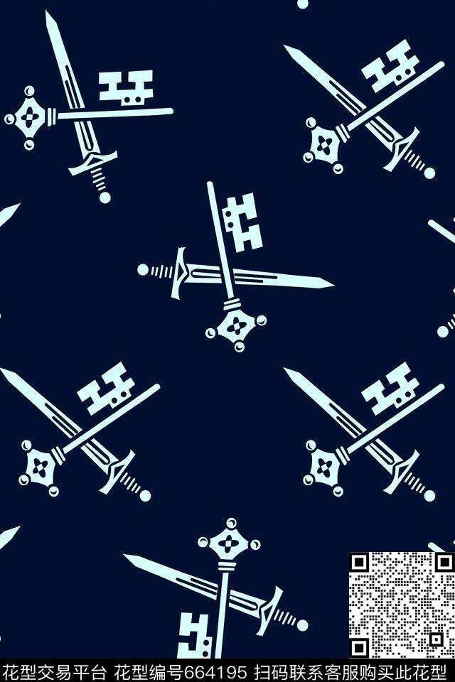 不规则几何解构分色传统印花华亿平台下载（图片编号: 664195） - 瓦栏（Walan）