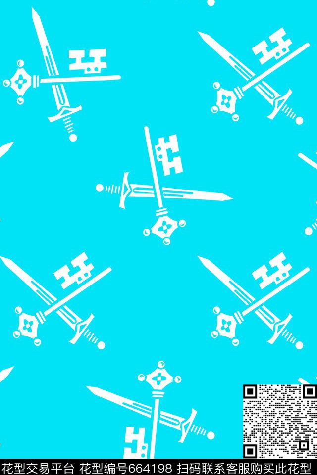 不规则几何解构分色传统印花华亿平台下载（图片编号: 664198） - 瓦栏（Walan）