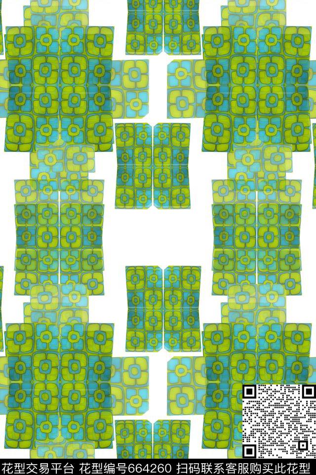 几何图案拼贴多彩变幻数码印花华亿平台下载（图片编号: 664260） - 瓦栏（Walan）